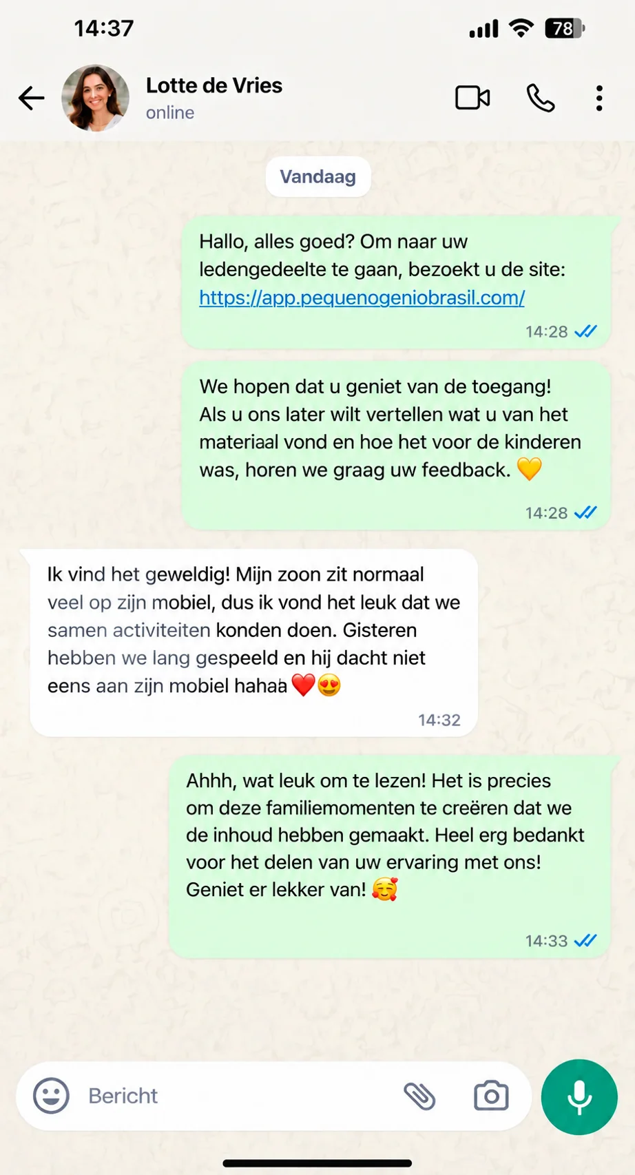 Ervaring van een klant